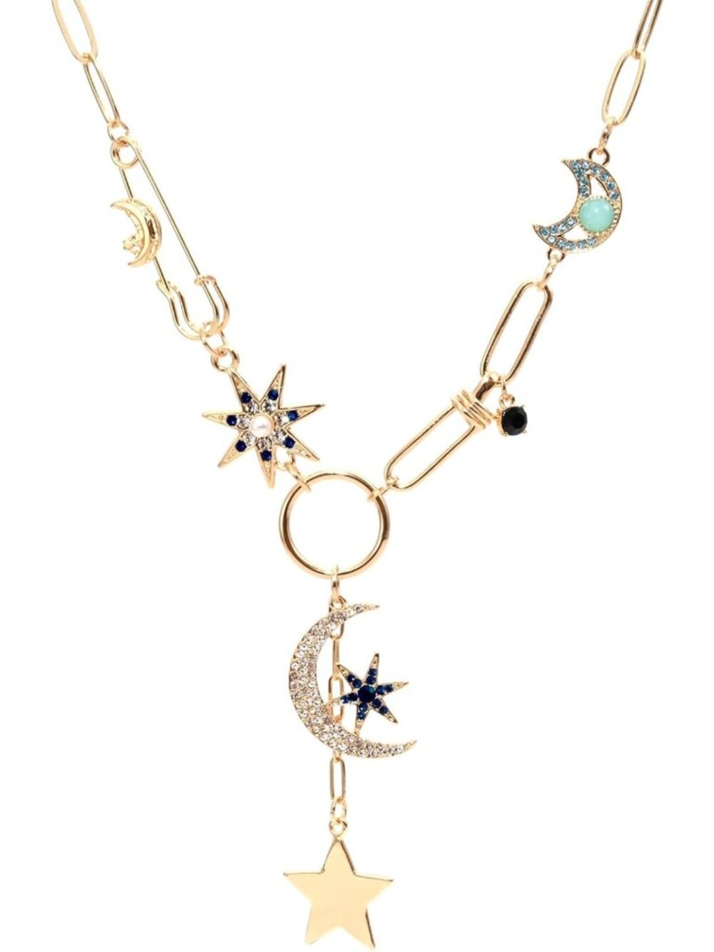 Trendy 18K Gold Plated Heart Pendant Necklace | Chunky Chain Choker for Women